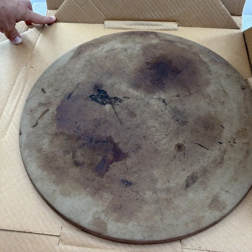 PAMPERED CHEF Round Flat Baking Stone Family Heritage Collection 15